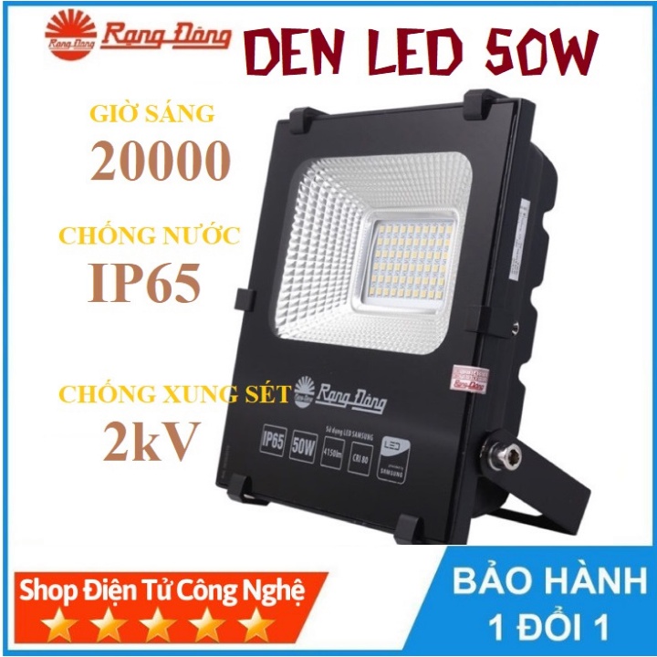 Đèn pha  LED 50W Rạng Đông- HÀNG CHÍNH HÃNG