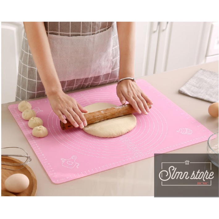 Thảm Nhào Bột , tấm cán Bột Silicon 40x50 cm Làm Bánh Chống dính, chống trơn trượt, dụng cụ nhà bếp. SD1-ThamCBot