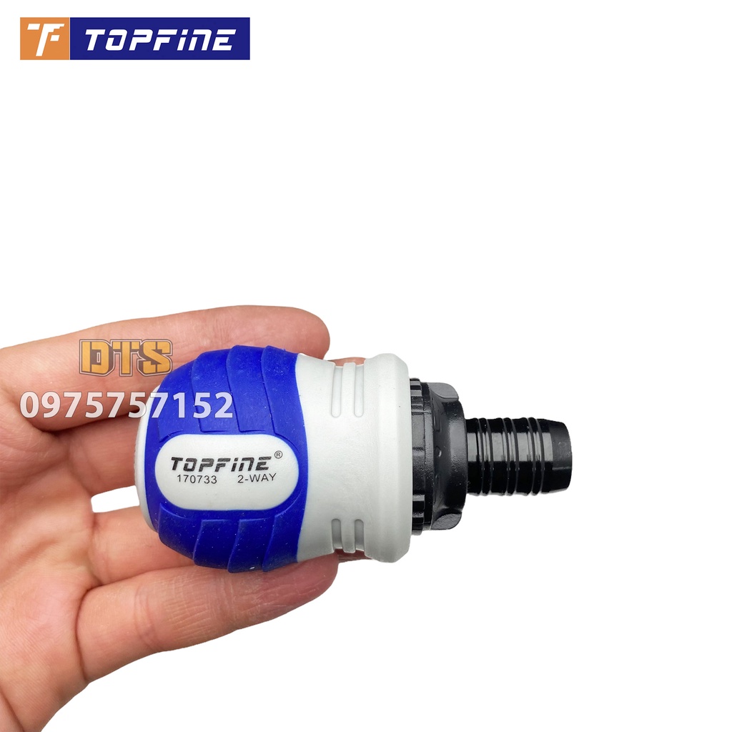 Tô vít lùn 85mm đổi đầu trợ lực tự động TOP FINE, tua vít đa năng đảo chiều có nam châm thép CR-V siêu cứng sửa chữa nhà