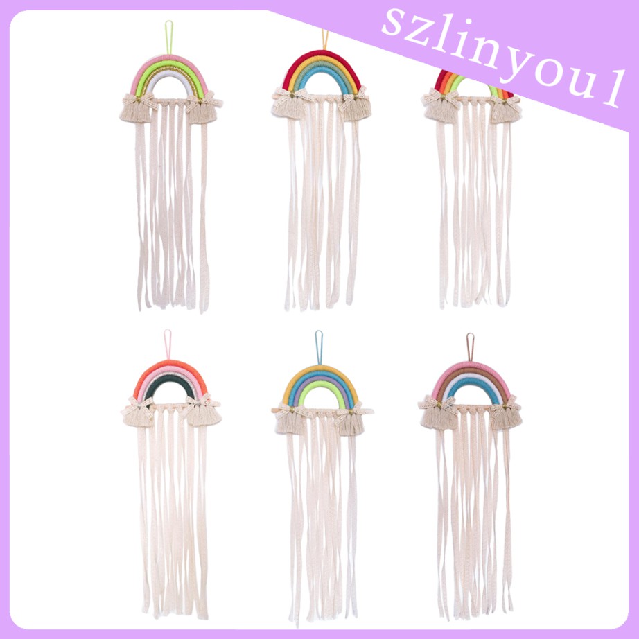 Girls Hair Clips Holder Knitted Hanging Decor Sofa Fj A01