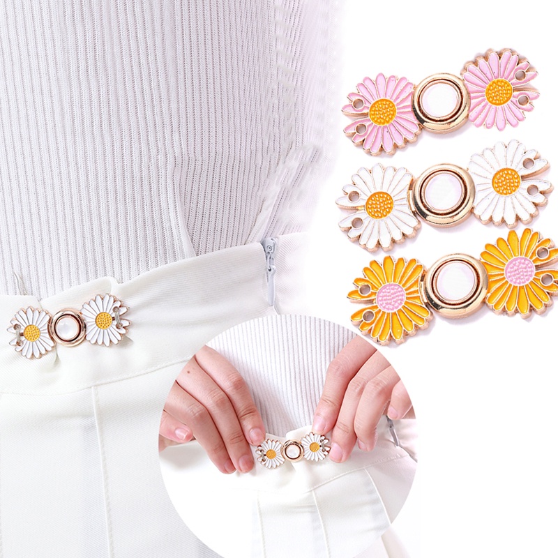 Ghim Cài Thắt Lưng Quần Jean / Váy Jean Hình Hoa Cúc Có Thể Điều Chỉnh