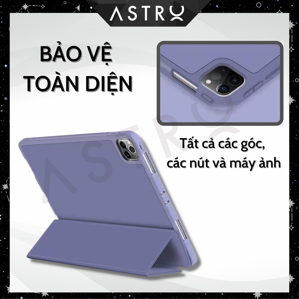 [Astro Basic] Cover bao da phong cách tối giản có khay đựng bút dành cho iPad Pro 11 Air 4 5 Gen 7 8 9 12.9