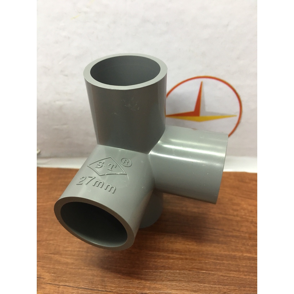 Co Góc 4 Hướng, Co 4 Nhánh, Tê Góc 4 Hướng, Chữ Thập Góc PVC 21, 27, 34, 42