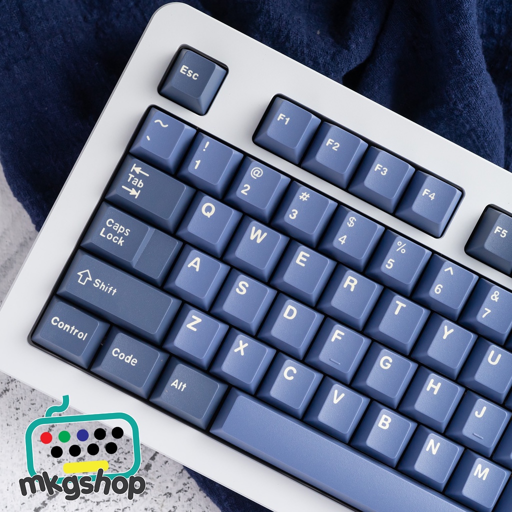 Keycap CMK Denim 173 nút doubleshot nút bàn phím cơ màu cực đẹp, cherry profile