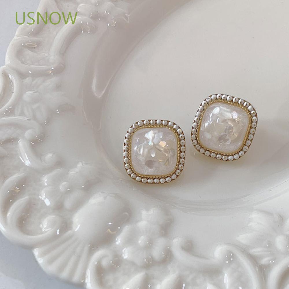 Đôi Khuyên Tai Chốt S925 Đính Nhân Tạo Phong Cách Vintage Thời Trang Cho Phụ Nữ