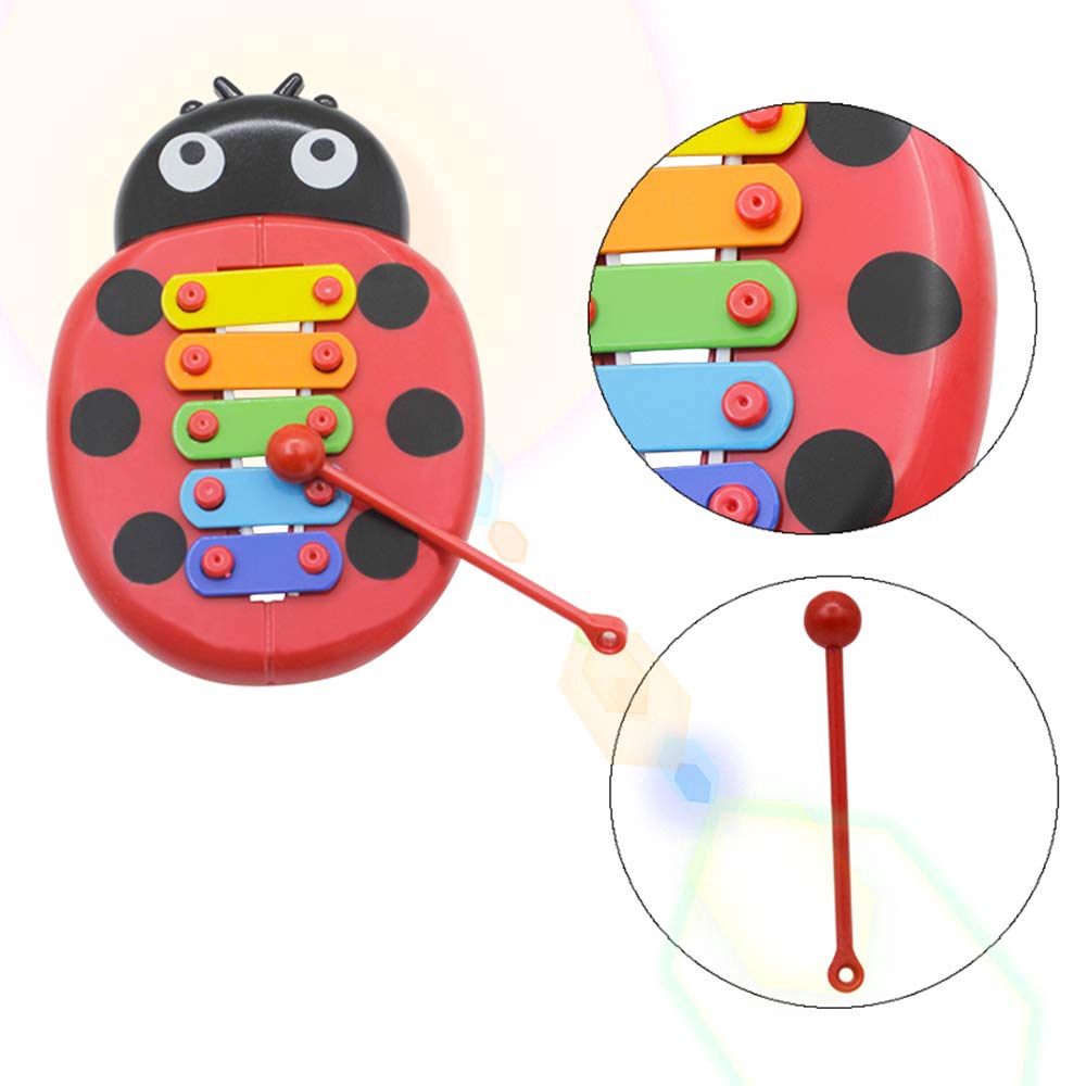 Multi-Color Xylophone Ladybird Knock On Piano Keyboard Early Education Musical Instrument Toy Pianos Keyboards