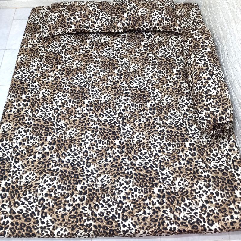 BỘ DRAP THUN HÀN QUỐC 4 MÓN  DA BEO.