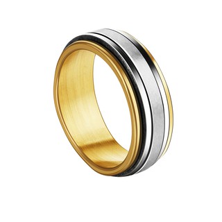 SPINNER Nhẫn Thép Không Gỉ 8mm Màu Vàng / Bạc Cho Nam
