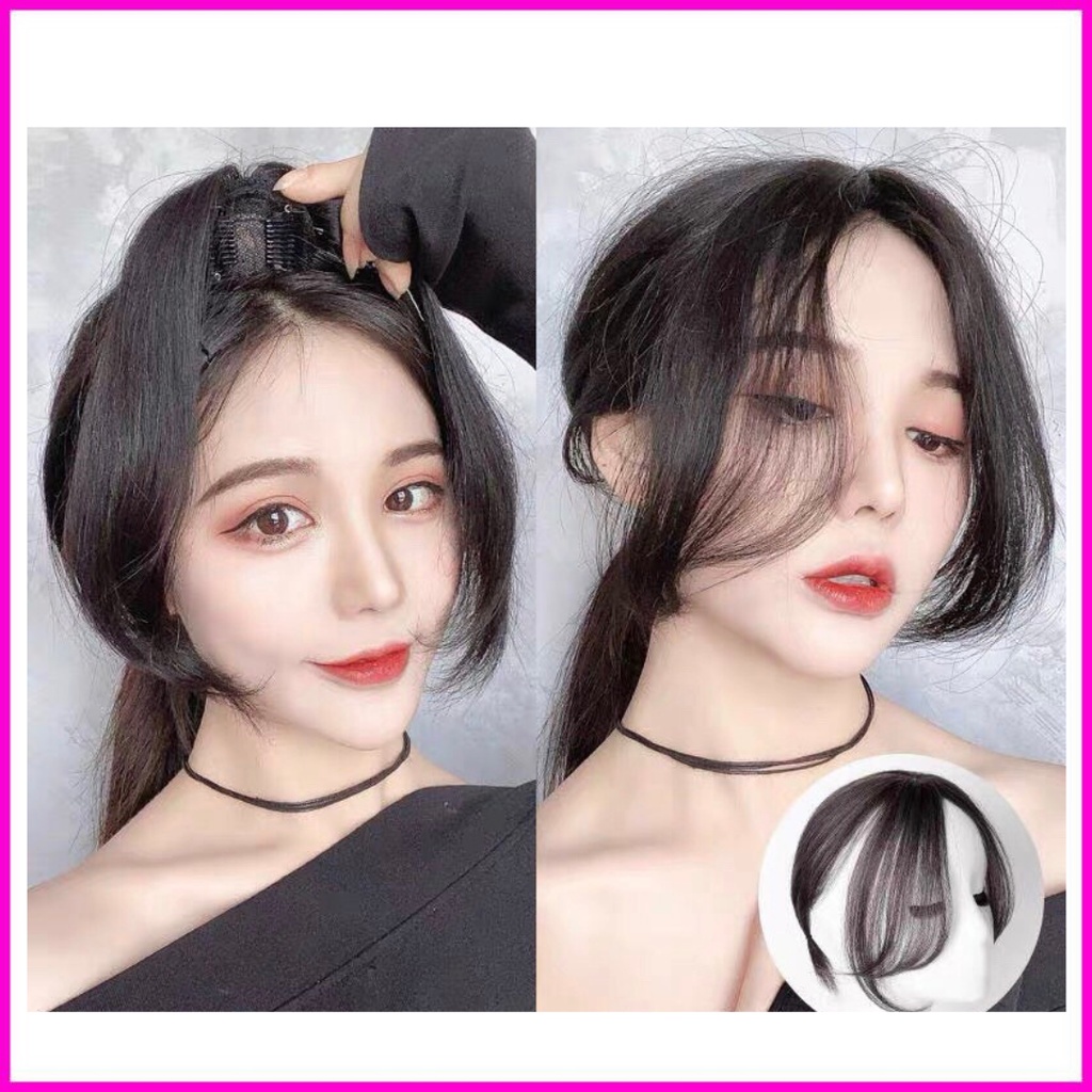 Tóc mái 3D giả loại không mái dài như tóc thật hàng cao cấp