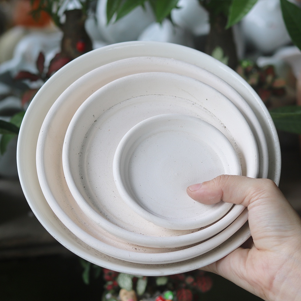 Dĩa lót chậu đất nung nhiều size