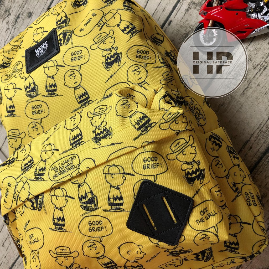 Balo đi học V.a.n.s X Peanuts Old Skool Backpack (3) Yellow - SB1103A [ GIÁ TẬN XƯỞNG ]