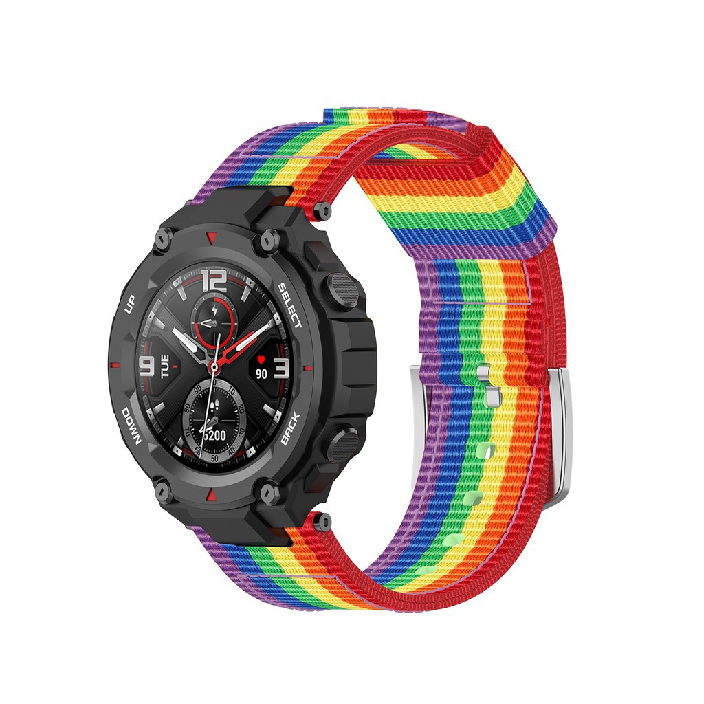 Dây Đeo Vải Sọc Thể Thao Cho Đồng Hồ Thông Minh Xiaomi Huami Amazfit Trex A1918