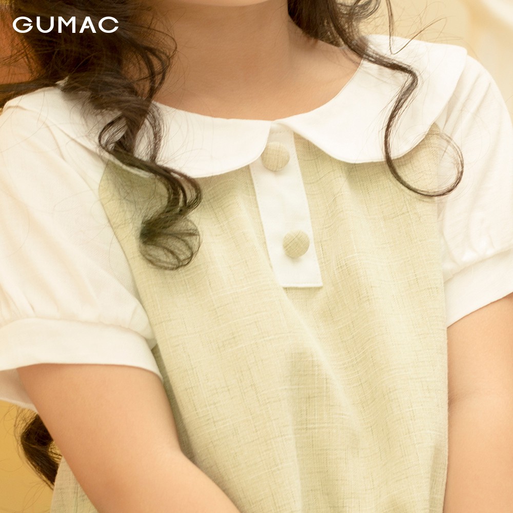 [Mã MABR07062 giảm 8% tối đa 50K đơn từ 249K] Đầm cổ sen 2 nút cho bé gái DKA10122 GUMAC | BigBuy360 - bigbuy360.vn