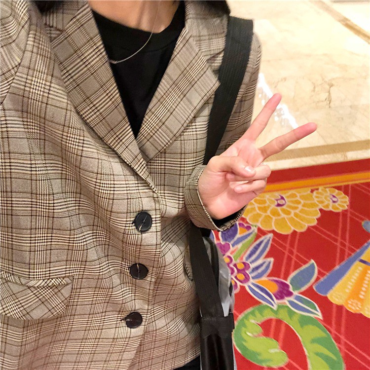 [SẴN] Áo Blazer caro 3 cúc (C39)