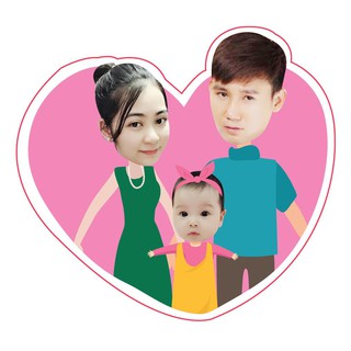 Chibi gia đình cực dễ thương trang trí sinh nhật