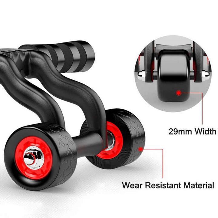 [tặng kèm thảm] Combo 2 món Con lăn tập cơ bụng AB Slimmer 4 bánh tại nhà,  AB ROLLER And Push Up Bar