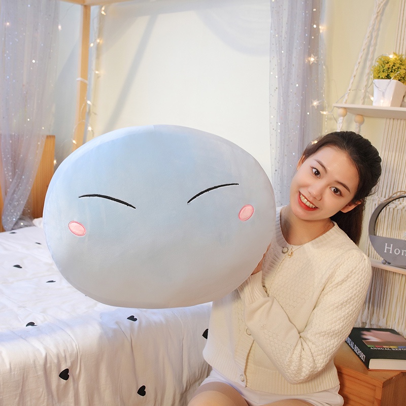 Gối ôm gấu bông Rimuru Tempest dimensional Rimuru Slime Dumpling nhung cao cấp co dãn 4 chiều gối tựa lưng