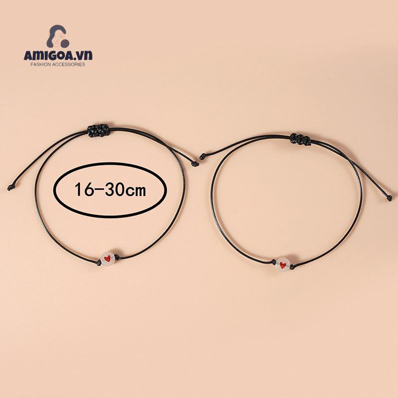 ✨✨Vòng Tay Dạ Quang Xỏ Hạt Tình Bạn May Mắn Đơn Giản Có Thể Điều Chỉnh Cho Cặp Đôi