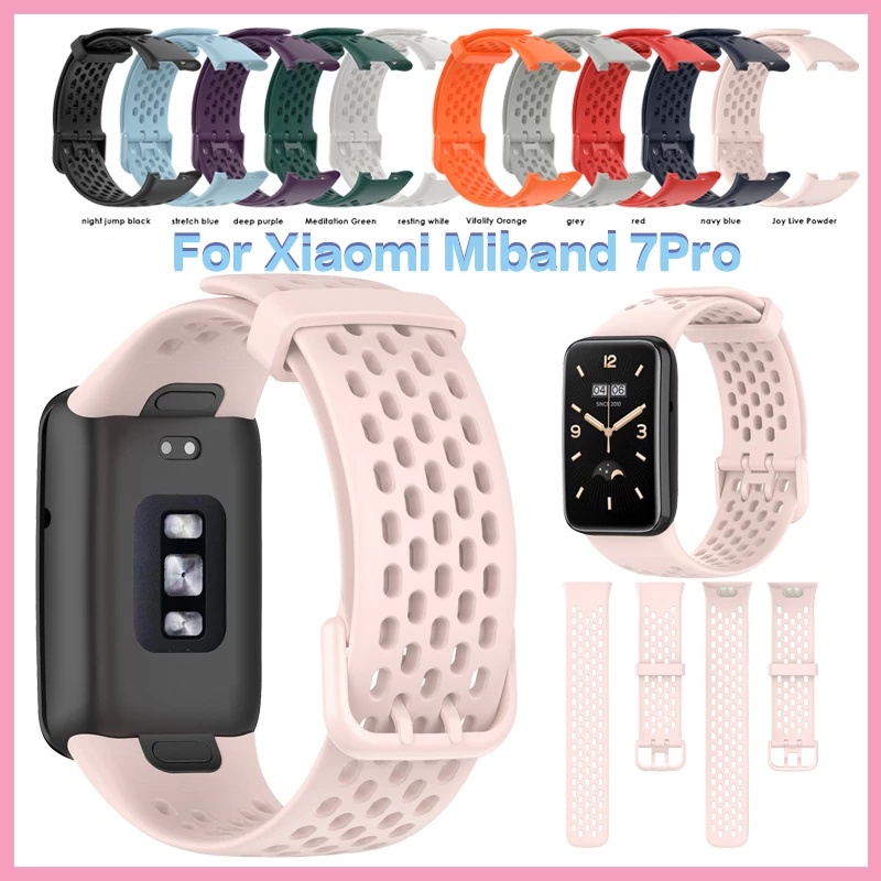 Dây Đeo Silicon Thoáng Khí Cho Đồng Hồ Thông Minh Xiaomi Mi Band 7 pro 7Pro 7Pro