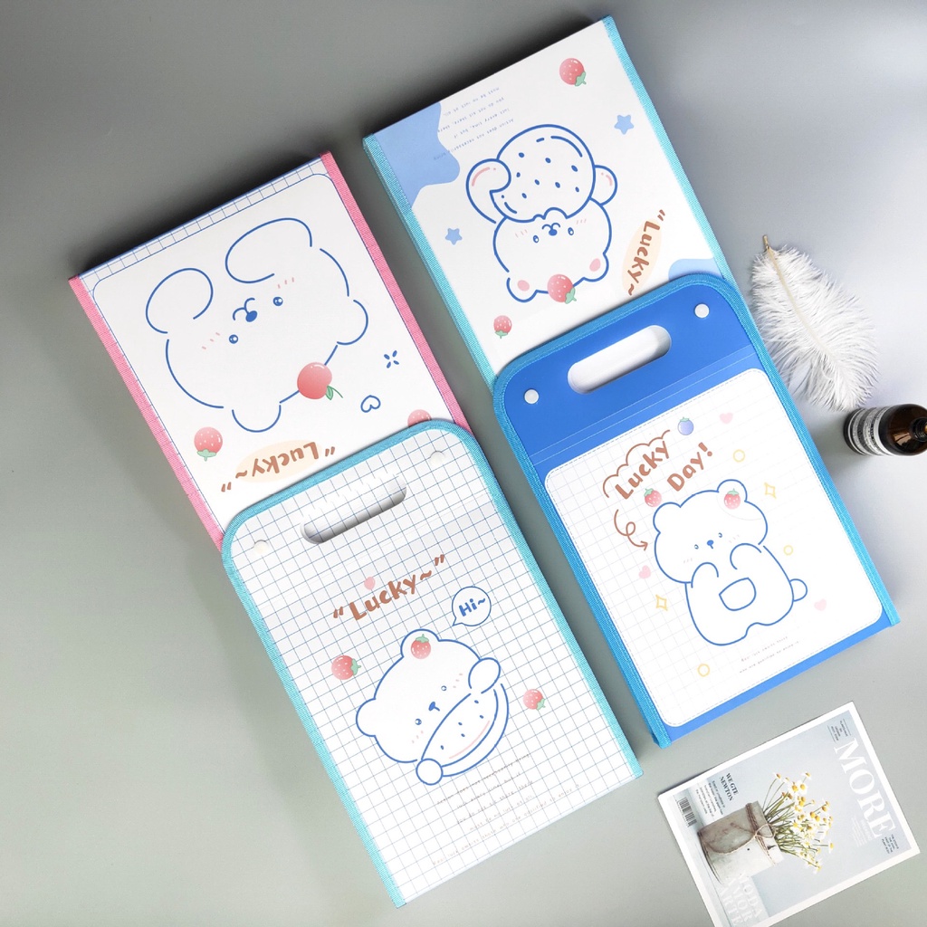 Cặp đựng tài liệu A4 dung tích lớn organ - file lưu trữ tài liệu - linfini - kẹp giấy kiểm tra bìa đựng hồ sơ dễ thương