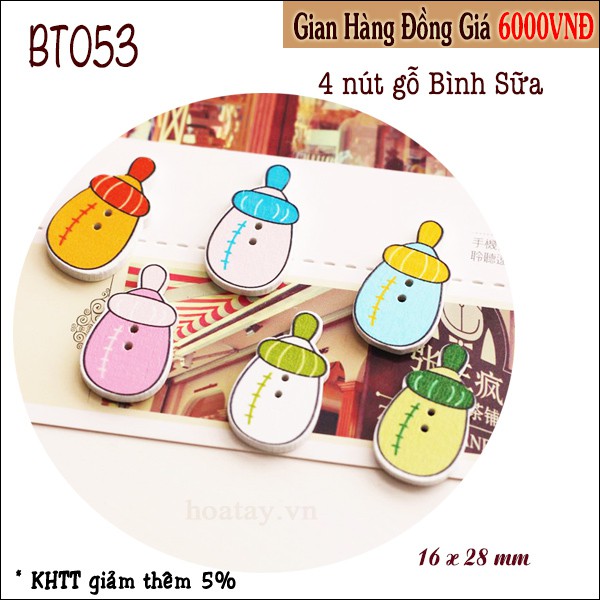 NÚT GỖ BÌNH SỮA BT053