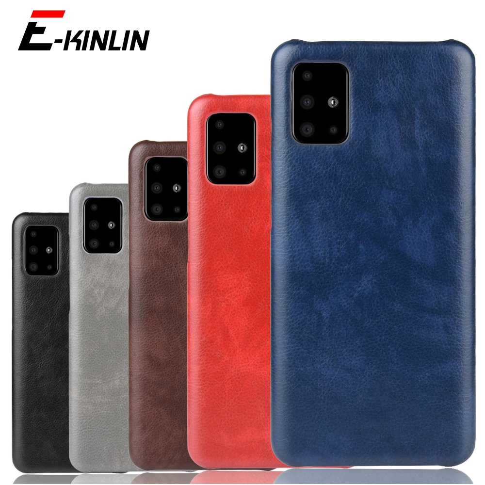 Ốp Điện Thoại PC Cứng Phối Da PU Phong Cách Cổ Điển Cho Samsung Galaxy A01 Core A21s A23 A31 A51 A71 5G
