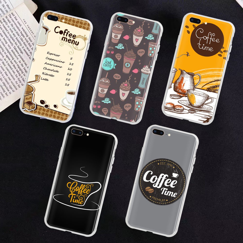 Ốp Lưng Trong Suốt In Hình Ly Cà Phê Cho Iphone 8 7 6 6s 5 5s Se 5c 4s 4