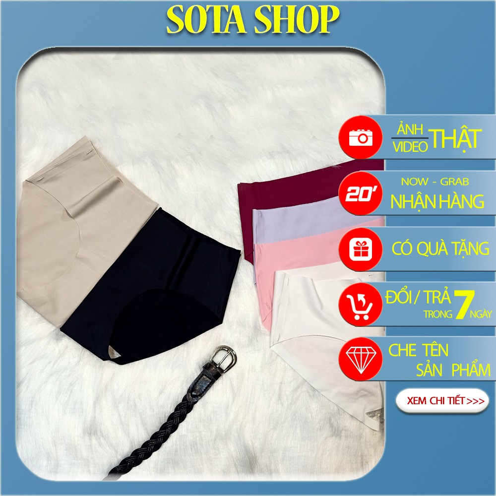 [Quần lót đẹp] Mẫu quần lót su đúc không viền -quần lót mặc trong váy mát mềm mịn nhiều màu Sota shop