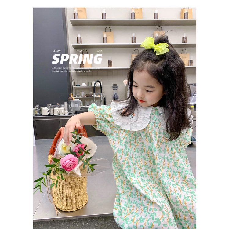 Đầm Công Chúa In Hoa Thời Trang Mùa Hè Hàn Quốc Mới Cho Bé Gái