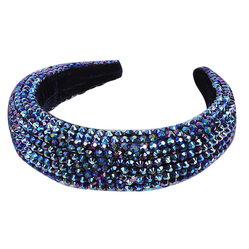 Flgo Băng Đô Cài Tóc Đệm Nhung AB Đính Đá Lấp Lánh