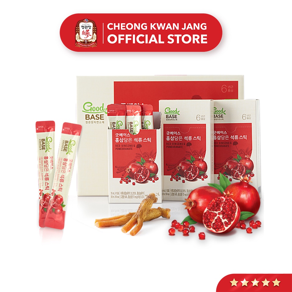 Nước Hồng Sâm Hàn Quốc Goodbase Lựu Đỏ KGC Cheong Kwan Jang (10ml x 30 gói)