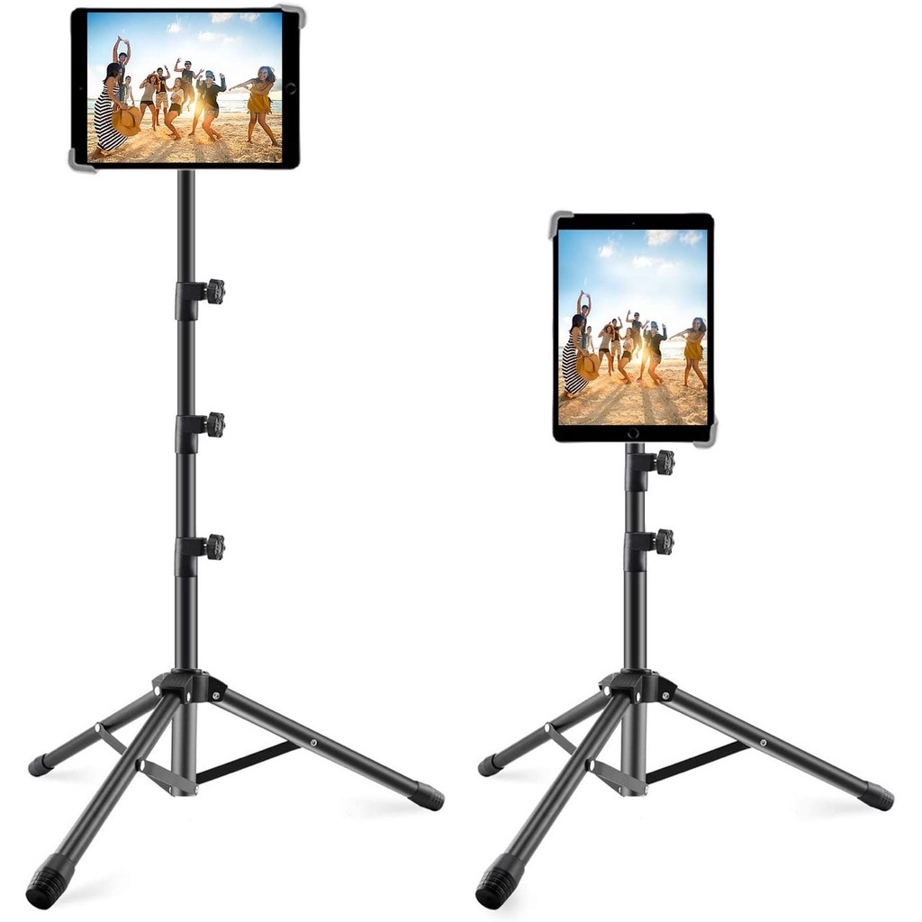 Tripod Stand 3 chân ipad, livestream selfie, giá đỡ tab 7-12inch bán hàng online, tự sướng spa, trang điểm