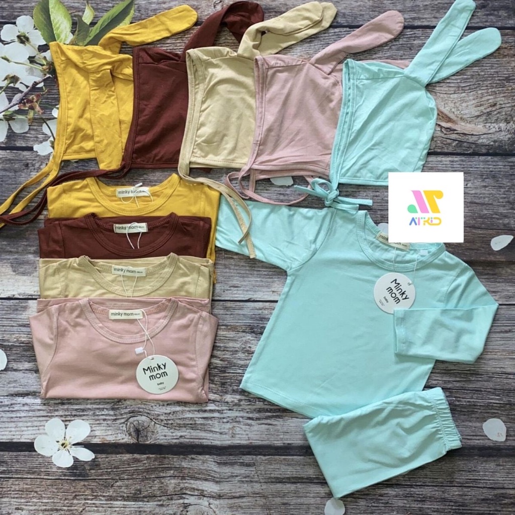 Bộ thu đông cho bé trai bé gái tai thỏ siêu ấm chất liệu thun lạnh cao cấp mềm mịn ATKID Việt Nam