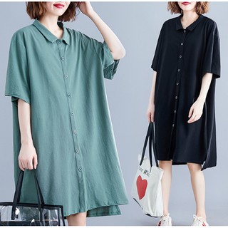G600 Đầm big size freesize dáng rộng kiểu dáng sơ mi lịch sự màu sắc trang nhã