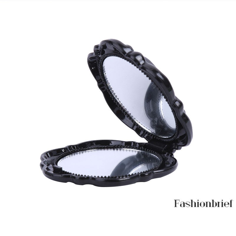 Gương trang điểm mini hai mặt hình hoa hồng phong cách retro xinh xắn