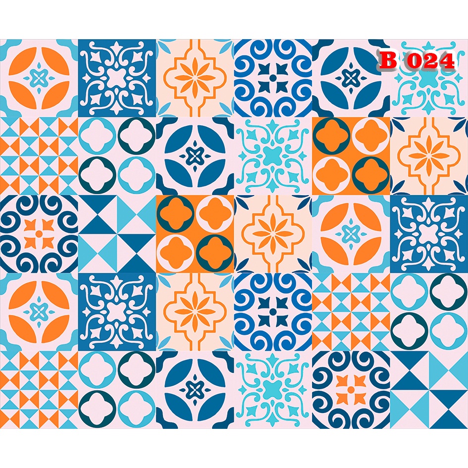 Decal Gạch bông 40 x 60cm - Decal Gạch Bông Dán bếp, Dán tường - Trang trí nhà cửa