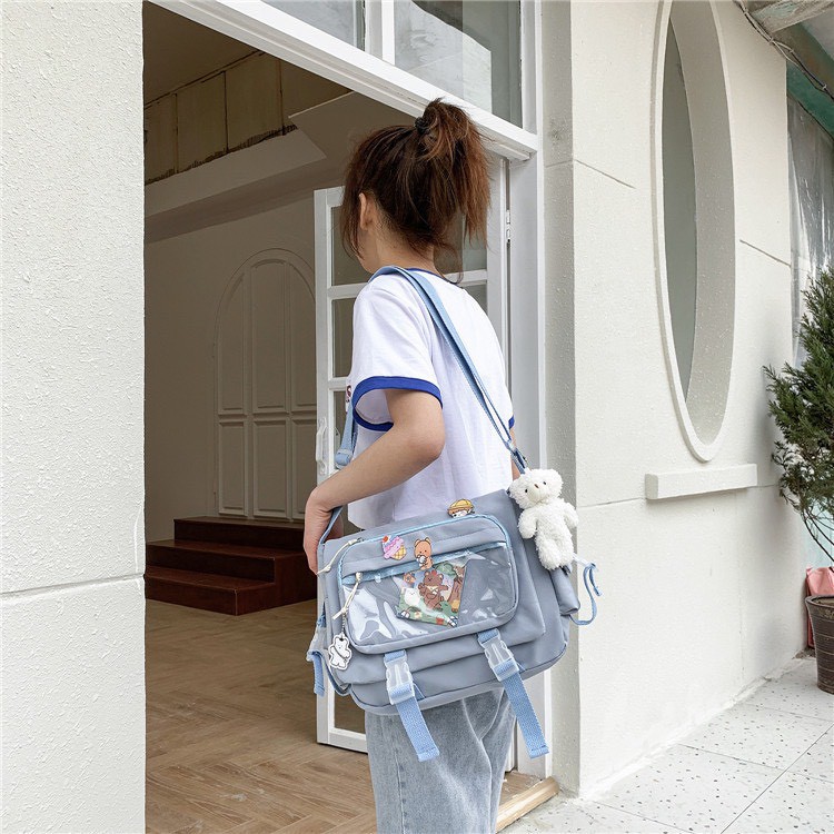 Cặp sách đi học đeo chéo túi trong suốt chống thấm giá rẻ BAG U LIPANO17