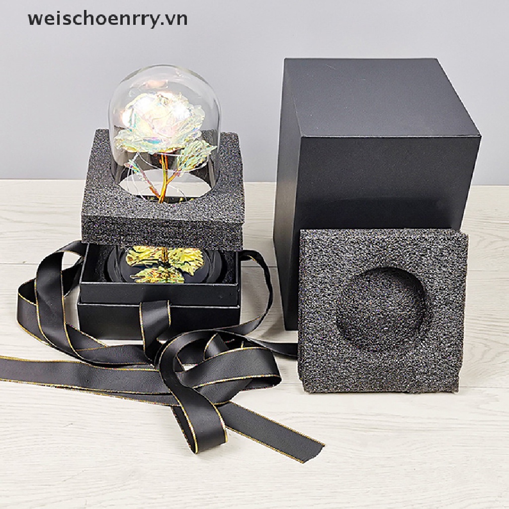 Hoa Hồng Bằng Thủy Tinh Có Đèn LED Dùng Làm Quà Tặng Độc Đáo