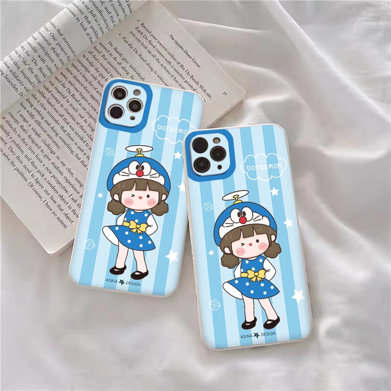 Ốp Lưng IPHONE Doremon Girl So Cute vuông cạnh ốp iphone 11 PRO MAX 11 13 12 pro max 6 6S 7 8 PLUS X XS MAX XR