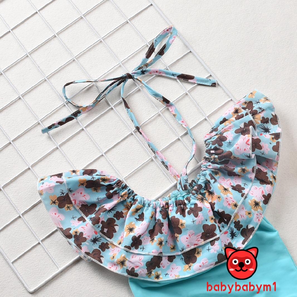 Bộ Bikini   Mảnh In Hoa Dễ Thương Cho Bé Gái Sơ Sinh