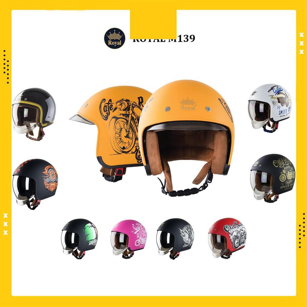 Mũ Bảo Hiểm Royal M139 Kính Âm Tiện Dụng - Bảo Hành Chính Hãng 12 Tháng