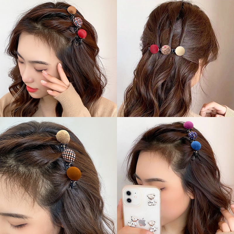 (Bán Buôn Sỉ) Kẹp, cặp tóc đính quả bông phong cách retro thời trang Hàn Quốc