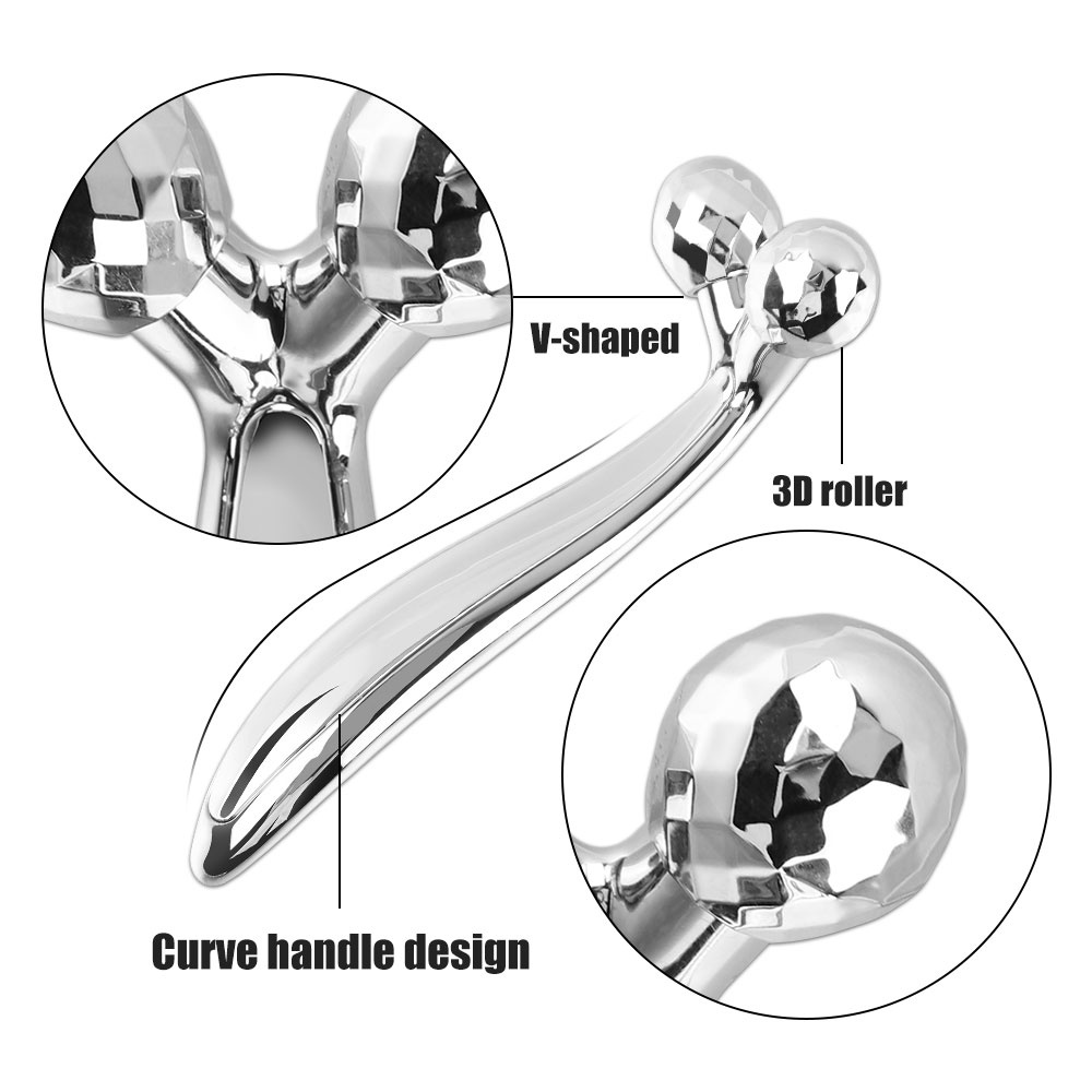 Cây Lăn Mát Xa Mặt 3D Nhỏ Gọn Nâng Cơ Mặt Toàn Thân 360 Độ Xóa Nếp Nhăn