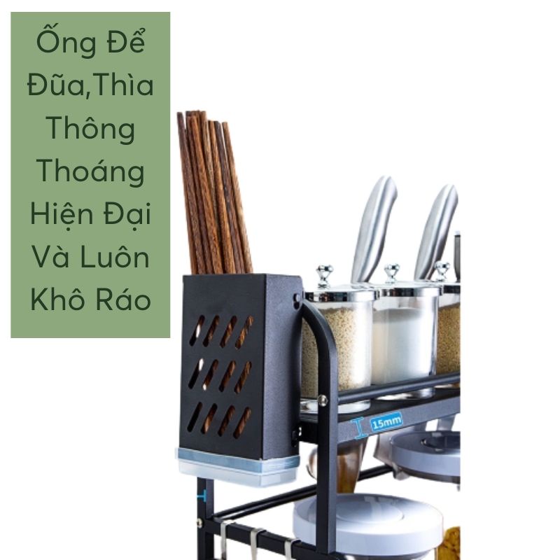 Kệ Gia Vị 2,3 Tầng Sơn Tĩnh Điện Đa Năng,Giá Đựng Chai Lọ,Thìa,Đũa,Vung Nồi,Thớt.Sắp Xếp Gọn Gàng Cho Căn Bếp