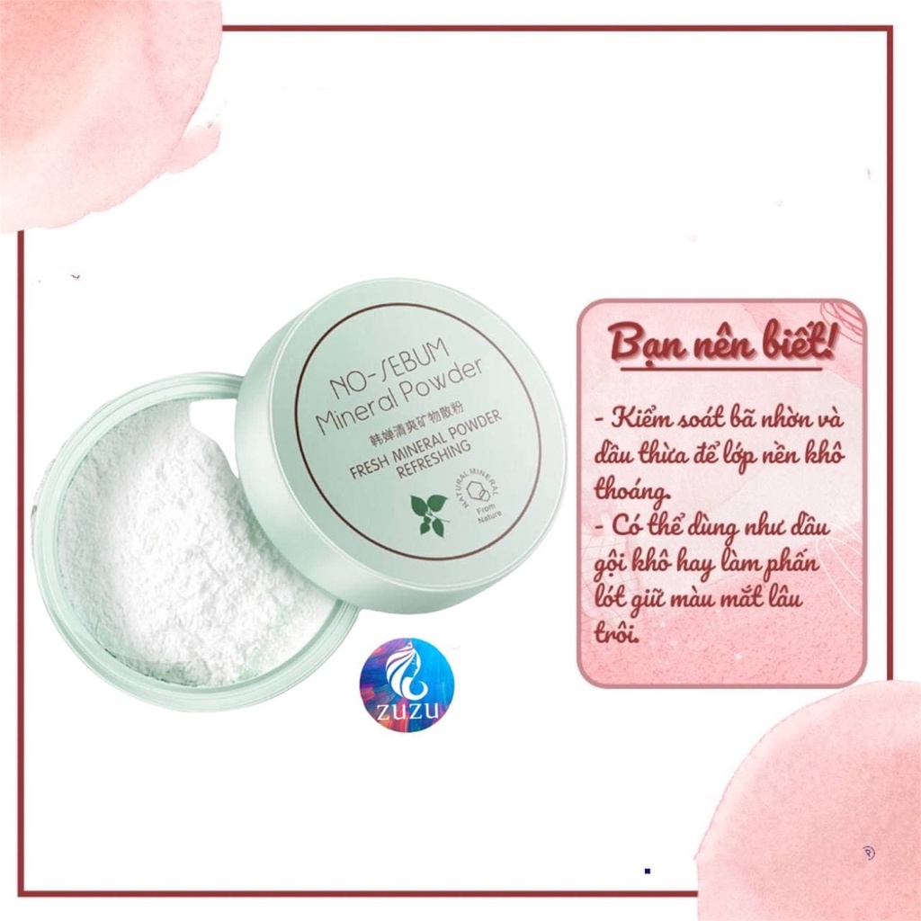 Phấn phủ kiềm dầu dạng bột No Sebum Mineral Powder Rorec LALA