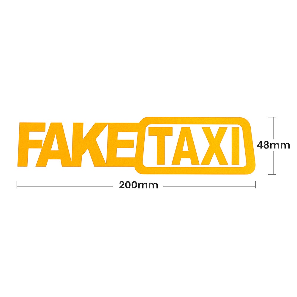 Tem phản quang chữ " FAKE TAXI " độc đáo