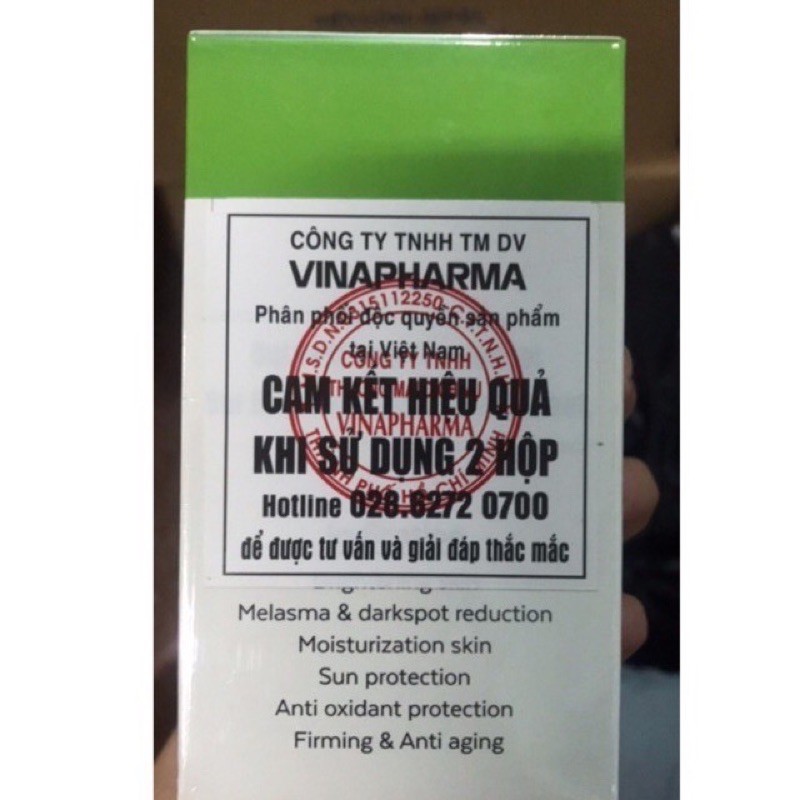 Viên uống trắng da chống nắng Double White USA ⚡Chính Hãng⚡bổ sung Glutathione giúp đẹp da giảm mụn mờ thâm sạm tàn nhan