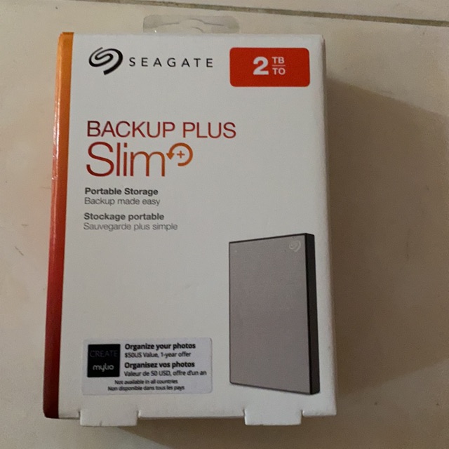 Ổ Cứng Di Động Seagate Backup Plus Slim 2TB 2.5" USB 3.0 2019 (Bạc) -STHN2000401