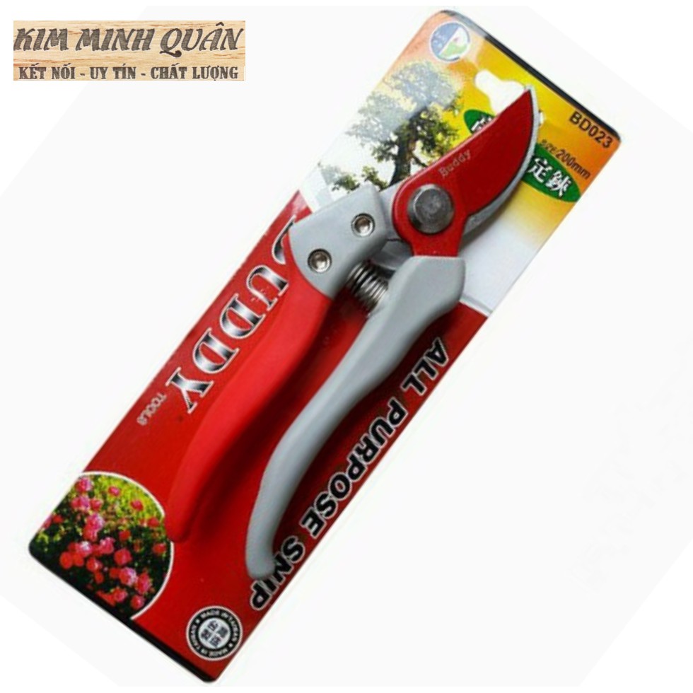 Kéo Cắt Cành 200mm Lưỡi Đỏ Công Nghệ JAPAN BD023 BUDDY