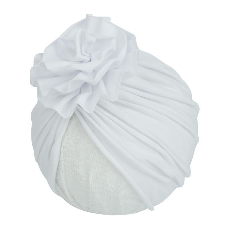 Mũ Trùm Đầu Vải Cotton Co Giãn Đính Hoa Thời Trang 2020 Cho Bé Gái Sơ Sinh